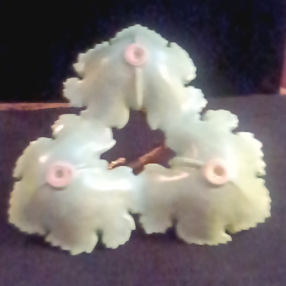 Vintage Porcelain Opalescent Link & Pearl Irresident Gold Finish Serving Dish - Picture 4 of 5